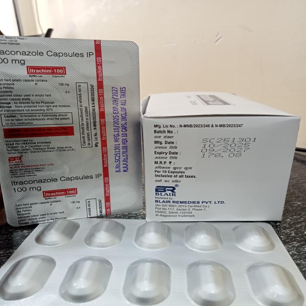 Itraconazole Capsules IP 100mg