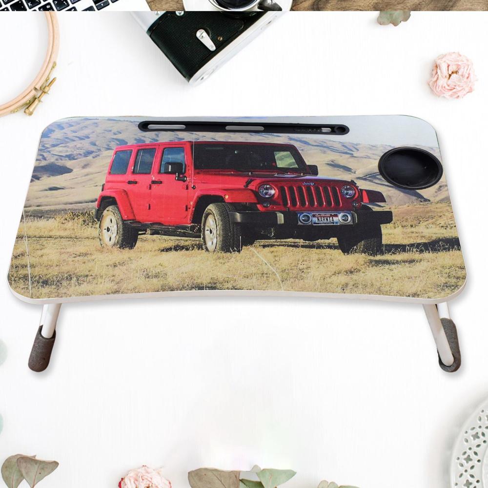 Multi Purpose Laptop Desk for Study Reading Foldable with Cupholder 5838 cm