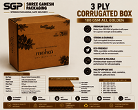 3 Ply Corrugated Box 180 Gsm All Golden