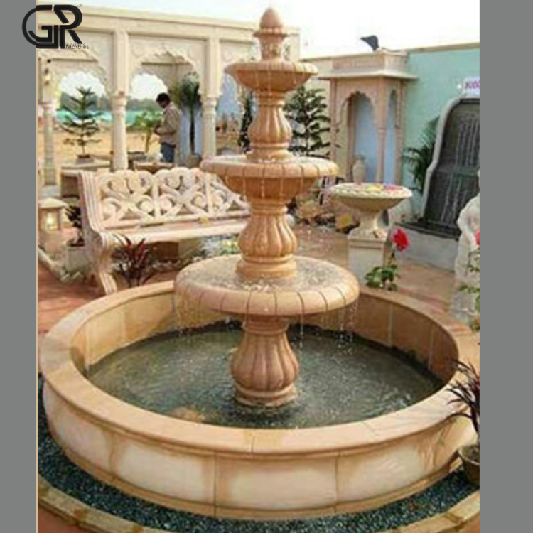 beige Sandstone Fountain