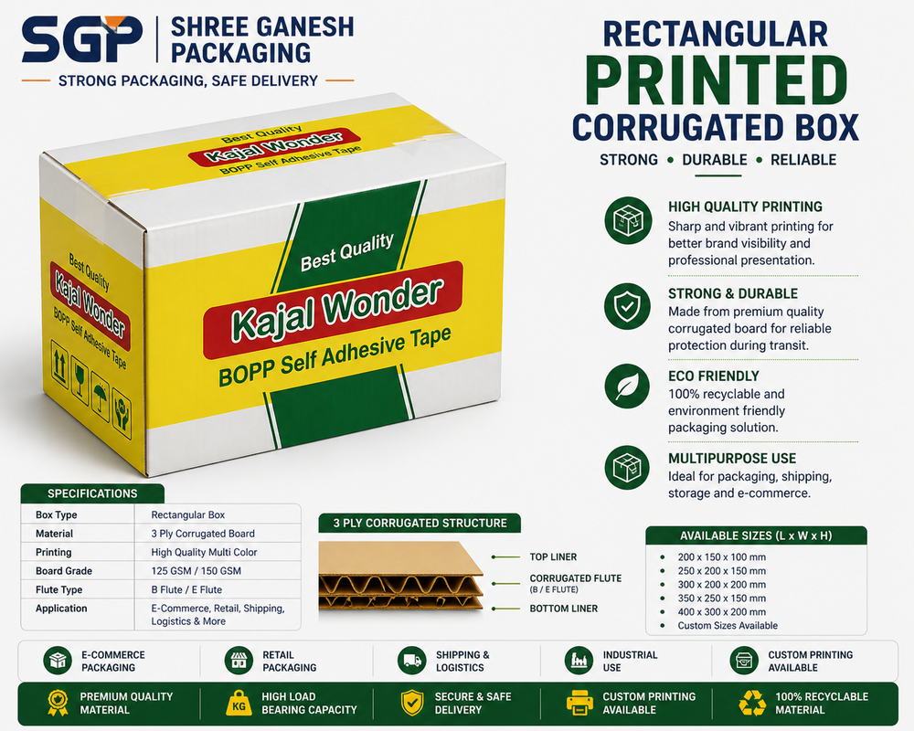 Rectangular Printed Corrugated Boxes