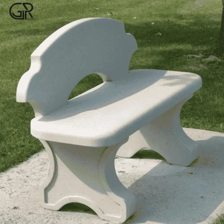 White Marble Bench