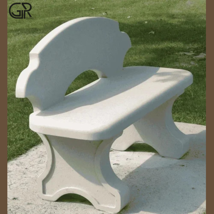 White Marble Bench