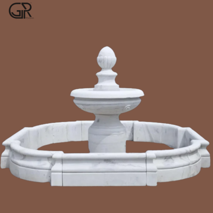Stylish Marble Fountain, (Ht-3ft)