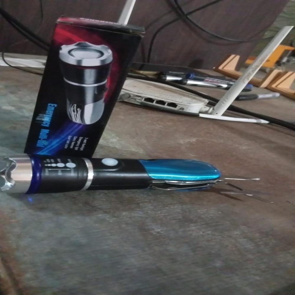 Battery Operated Multi-Tool LED Flashlight  All in One Tool Light (1 Pc)