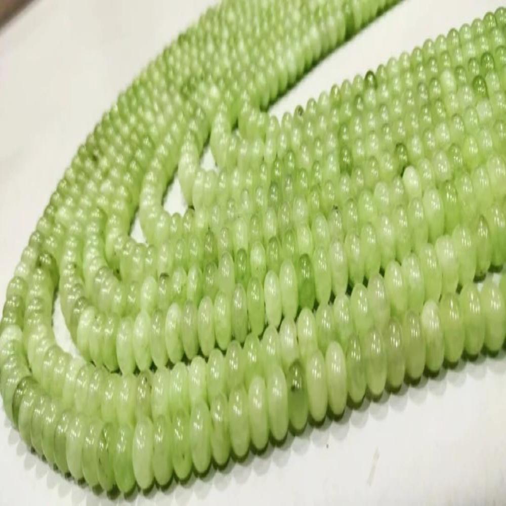 Prehnite Onyx Rondelle Plain Smooth 8mm Gemstone Beads Sold Per Strand 8 Inches Long
