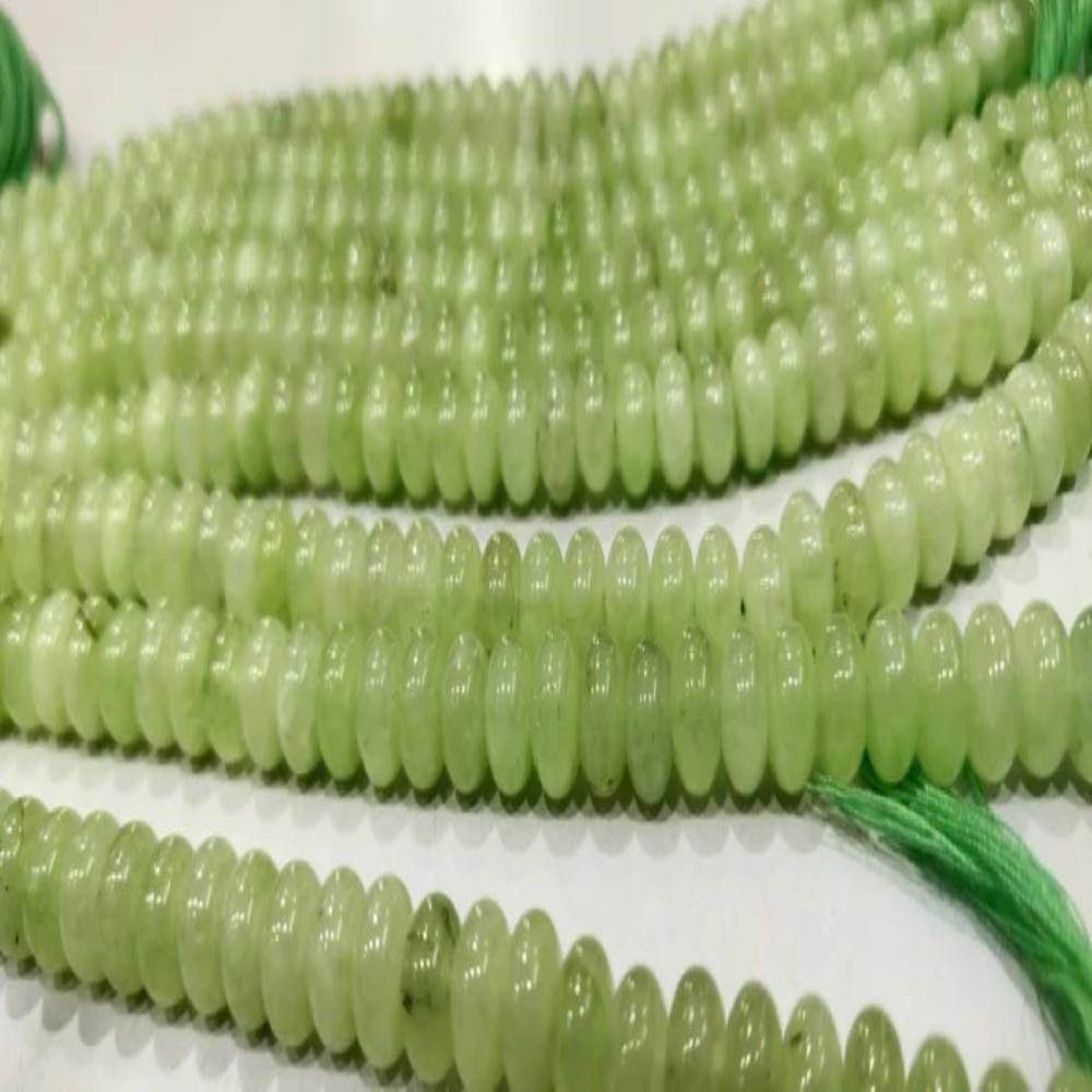 Prehnite Onyx Rondelle Plain Smooth 8mm Gemstone Beads Sold Per Strand 8 Inches Long