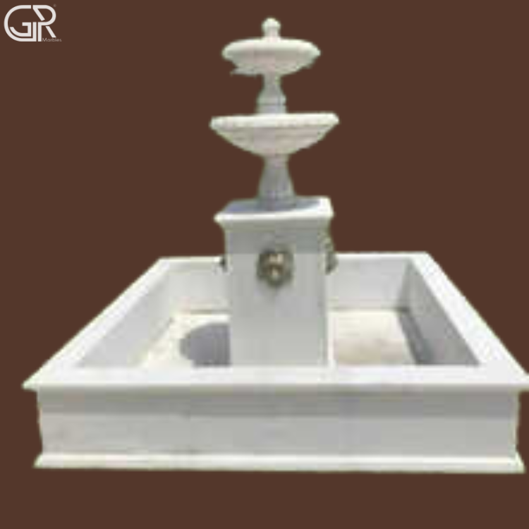 Square Base Marble Water Fountain