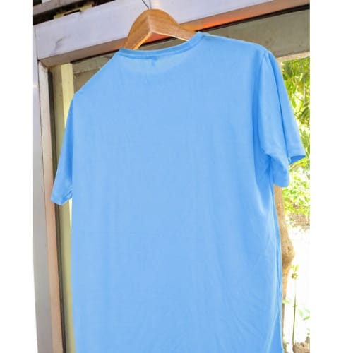 Sky Blue Polyester T Shirts