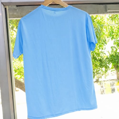 Sky Blue Polyester T Shirts