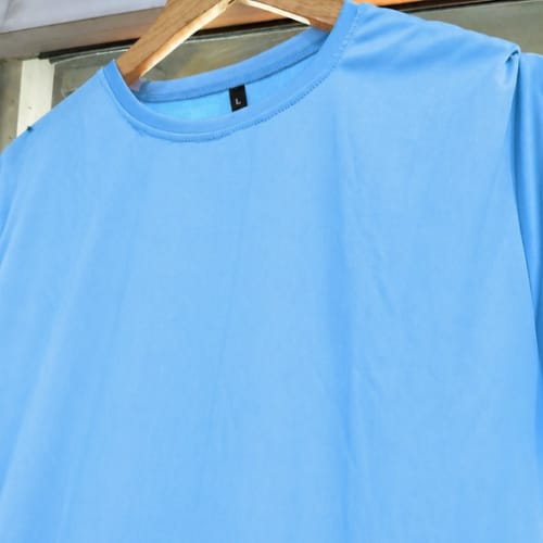 Sky Blue Polyester T Shirts