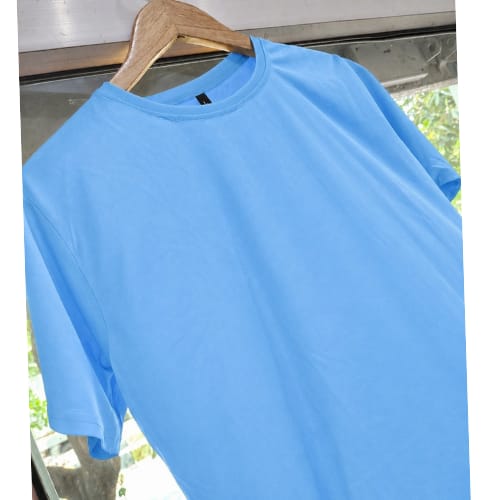 Sky Blue Polyester T Shirts