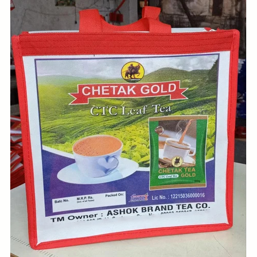 7Kg Printed Tea Carry Bag - Canvas Standard Size Multicolor | Reusable Durable High Tear Resistance Loop Handle