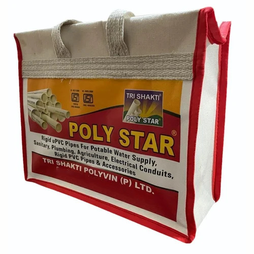 20 Kg Canvas Printed Packaging Bag - Color: White