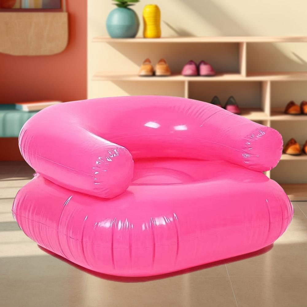 Inflatable Sofa Chair Boys And Girls Suitable For Camping (28 Inch Approx / 1 Set) - Color: Mix