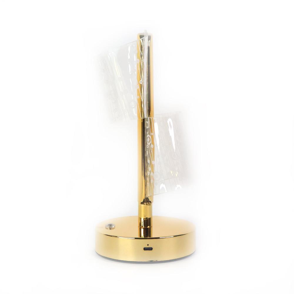 Luxury Crystal LED Double Shade Table Lamp (1 Pc)