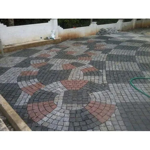 Stone Floor Tiles - Multicolor, Different Sizes | Square Shape, Matt Surface Treatment, 20-25 Mm Thickness