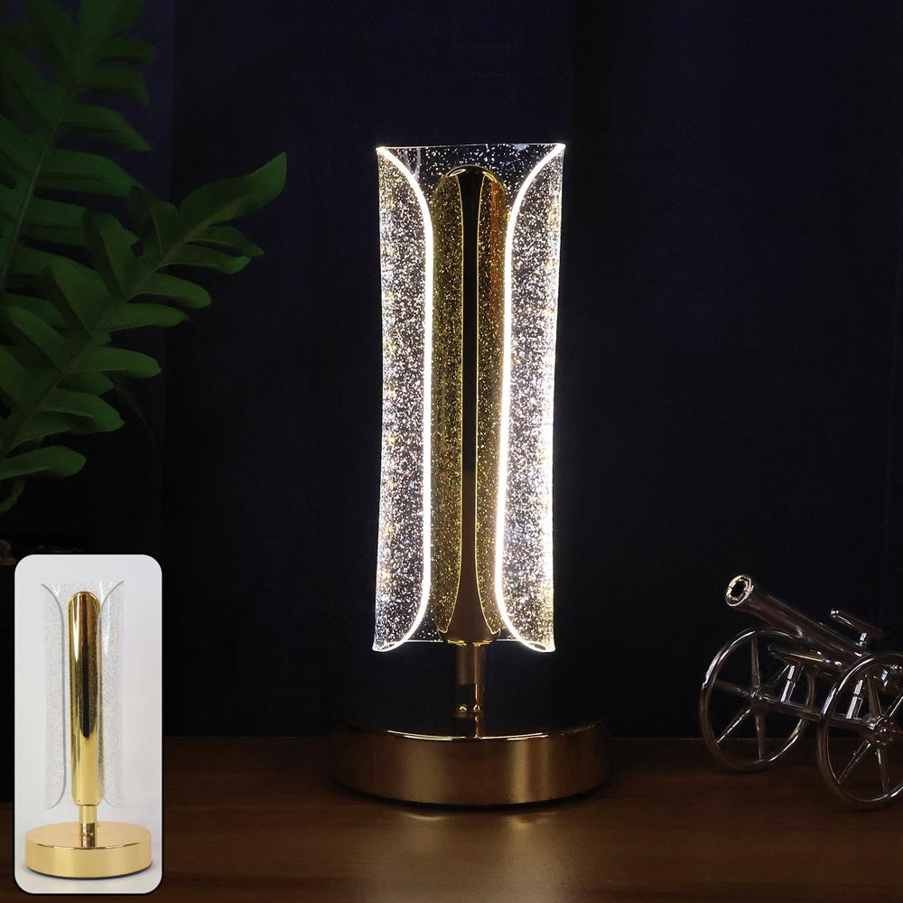 Luxury Tall Cylindrical Crystal Table Lamp (1 Pc) - Application: Living Room