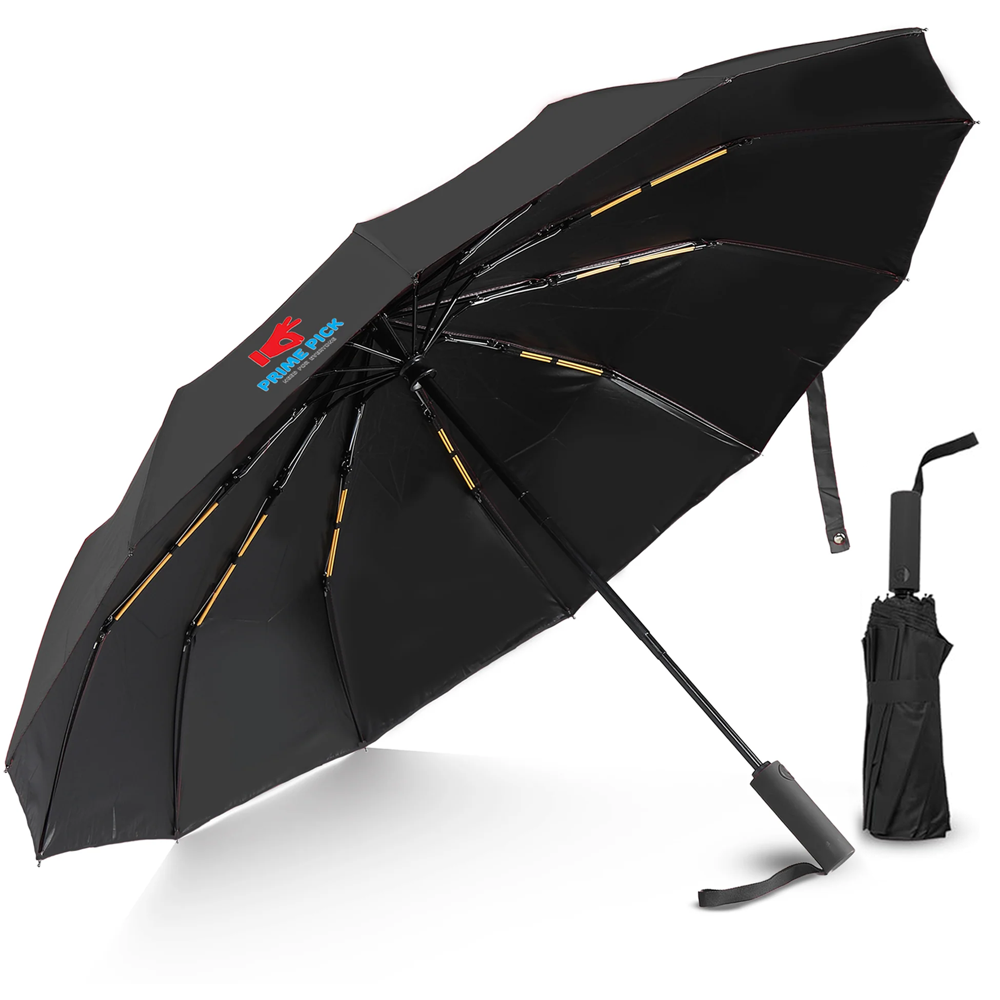 Prime Pick Portable Travel Waterproof Umbrella  Black