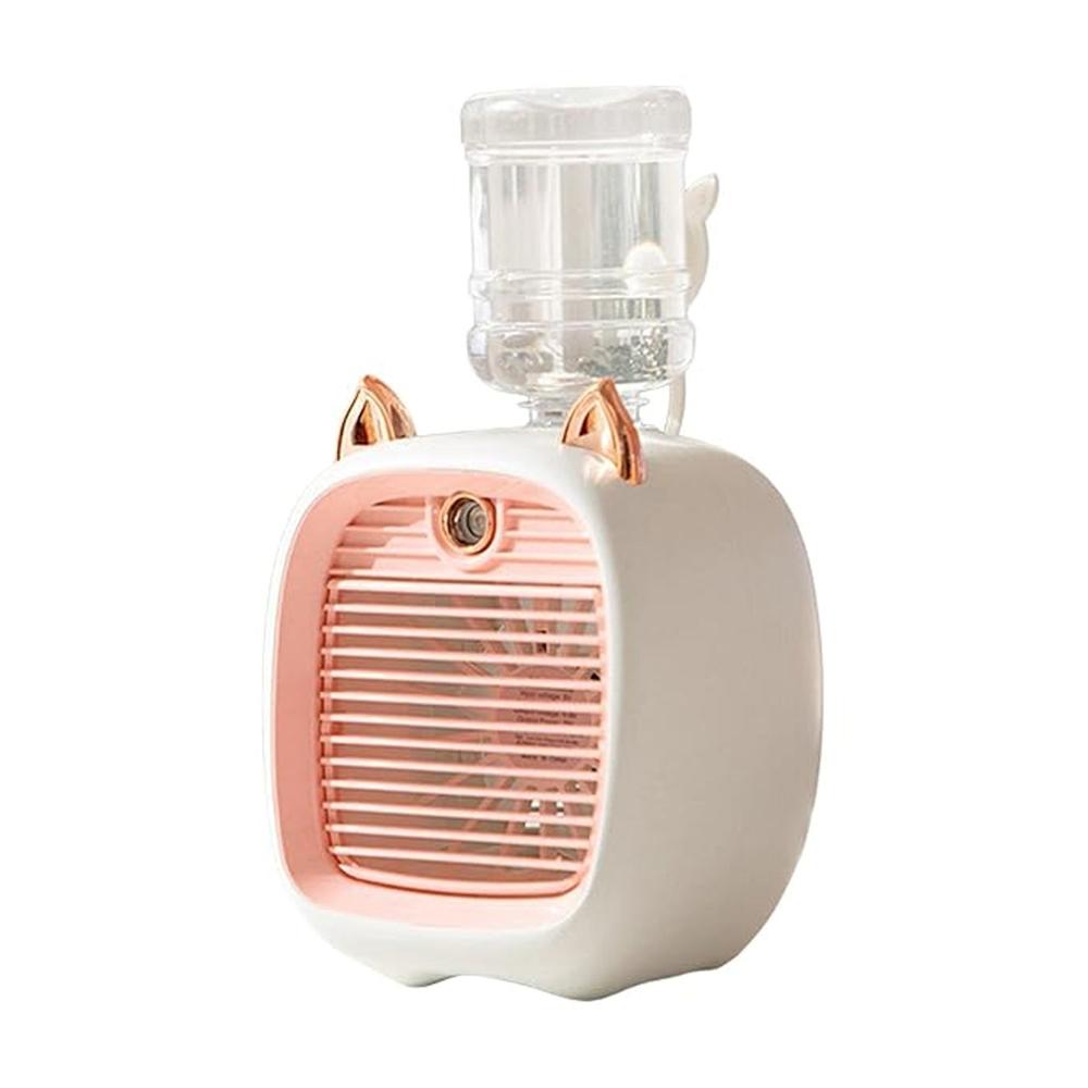 Portable Mini Air Cooler Fan with Spray Mist Function (1 Pc)