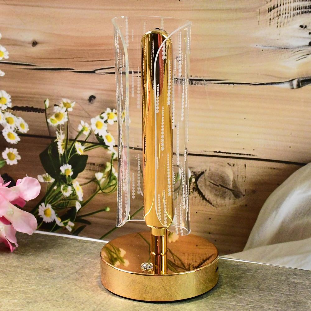 Luxury Tall Cylinder Shape Crystal Table Lamp (1 Pc) - Application: Home