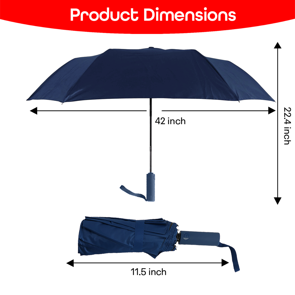Prime Pick Portable Travel Waterproof Umbrella Blue