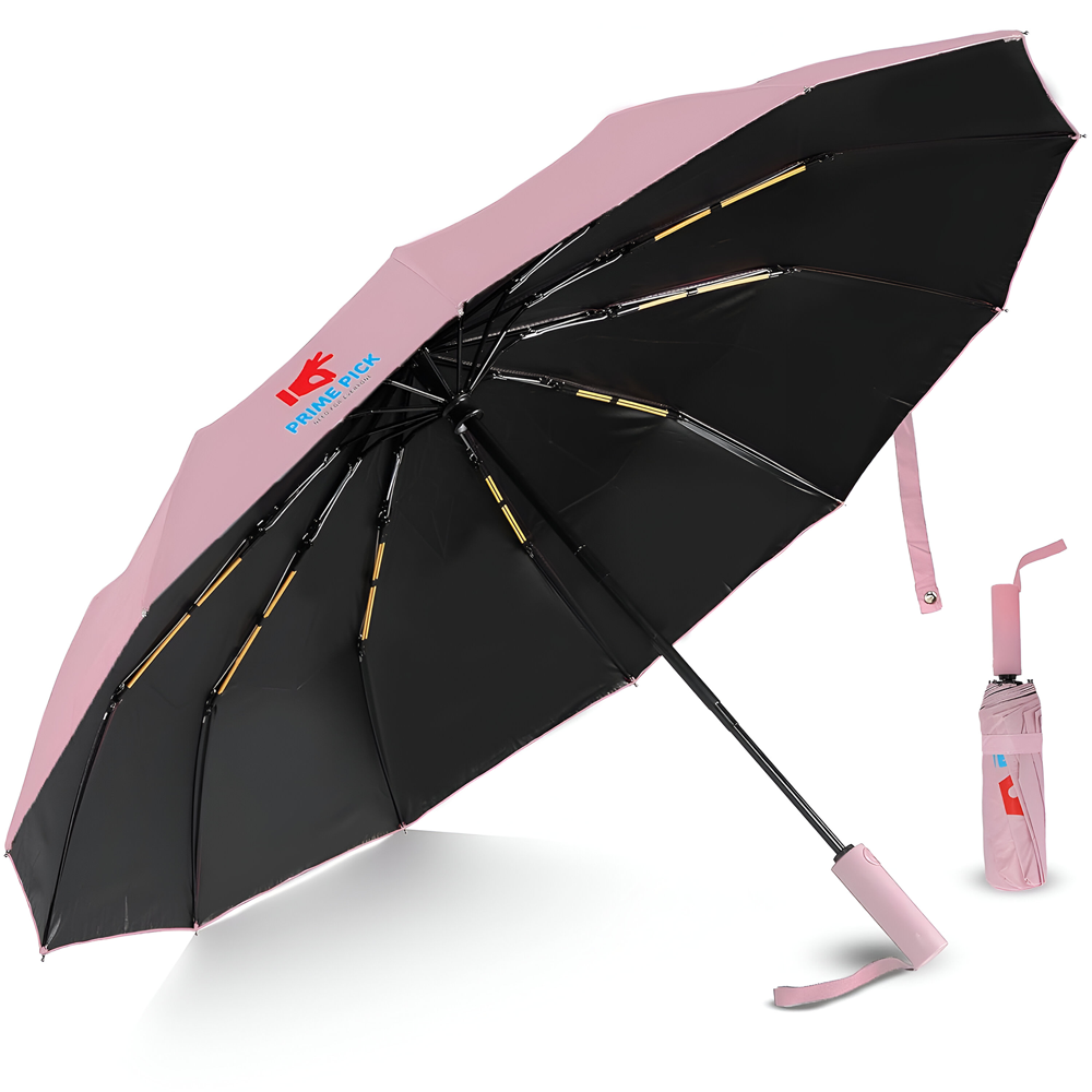 Prime Pick Portable Travel Waterproof Umbrella Pink