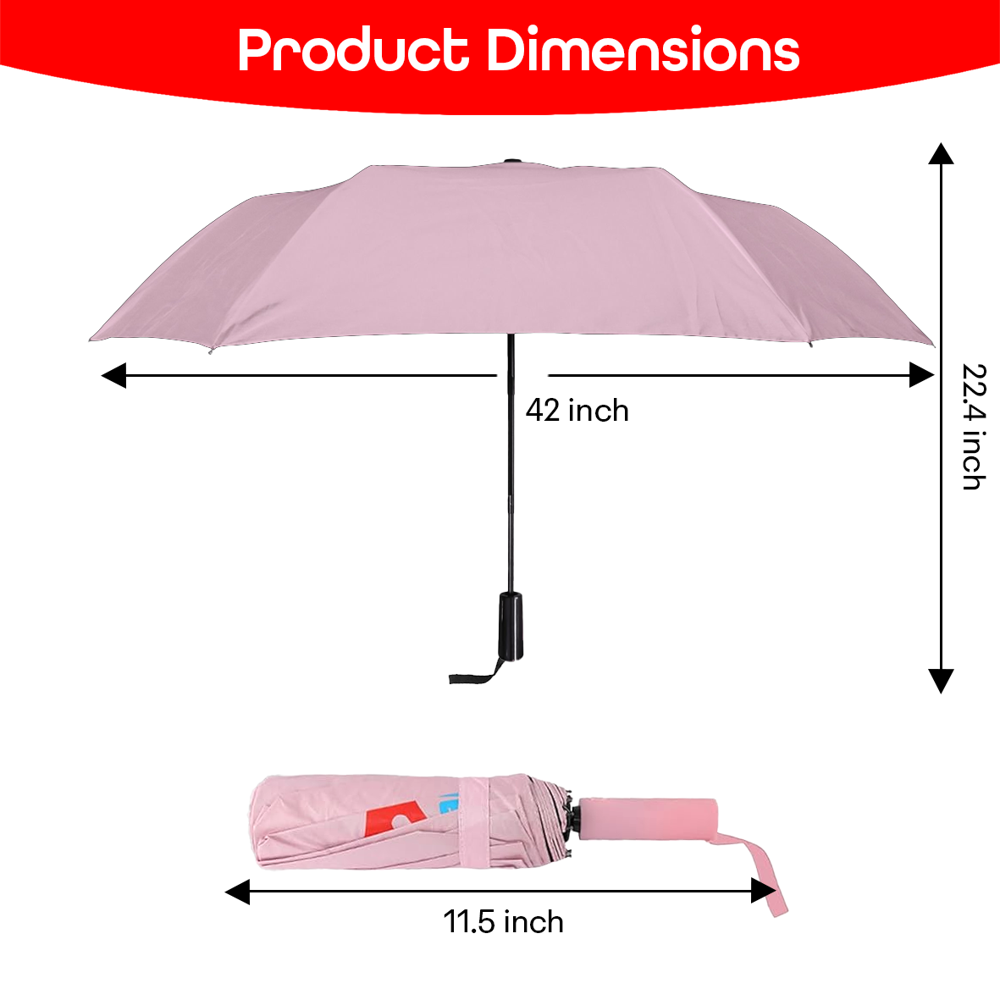 Prime Pick Portable Travel Waterproof Umbrella Pink
