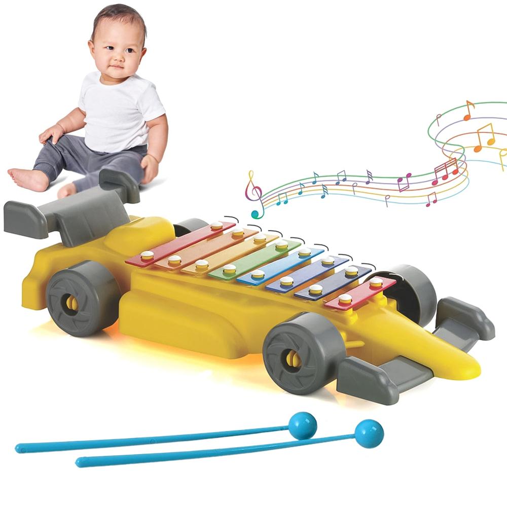 Musical Car Piano Xylophone Toy, Plastic Car Xylophone (1 Set) - Color: Mix