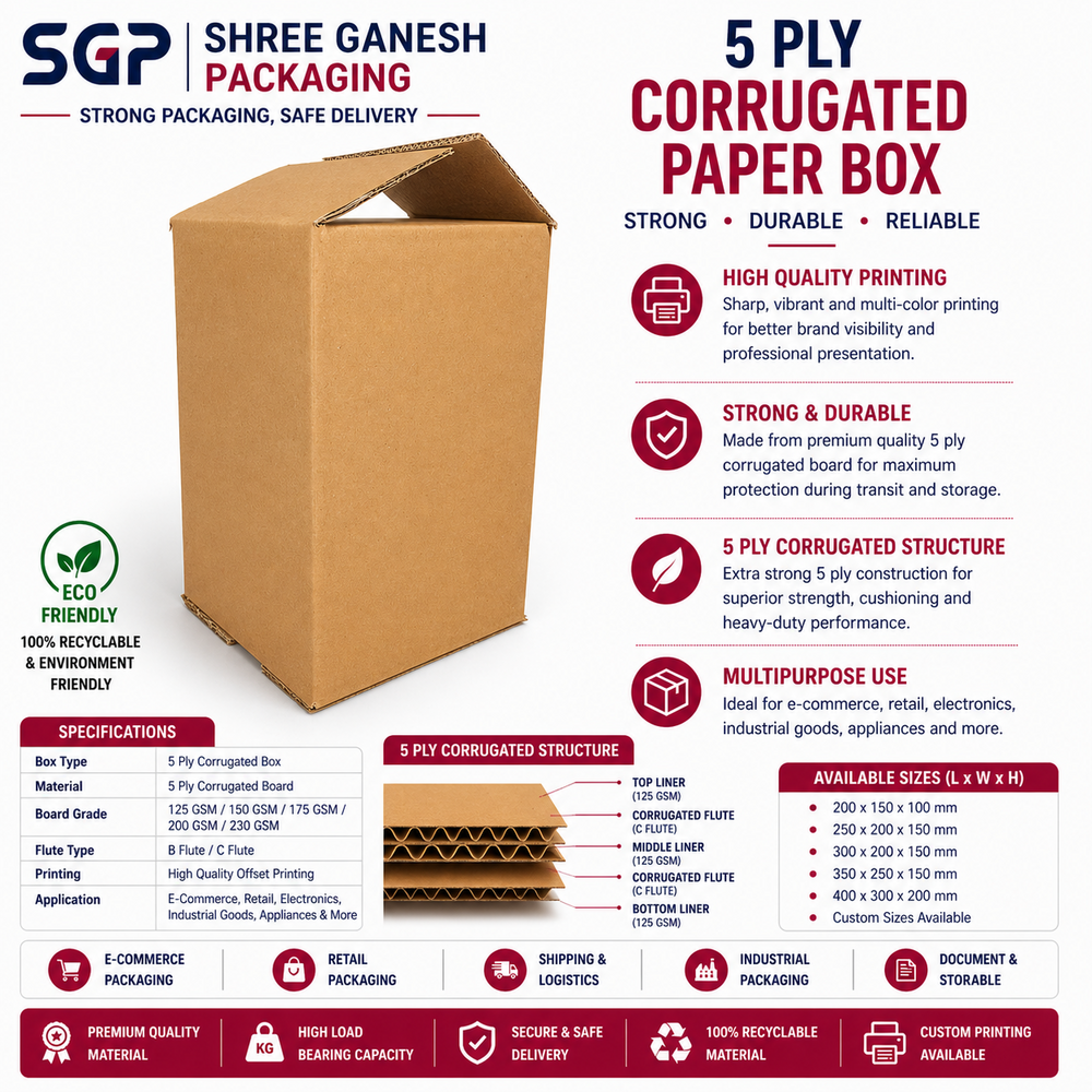 5 Ply Corrugated Paper Box