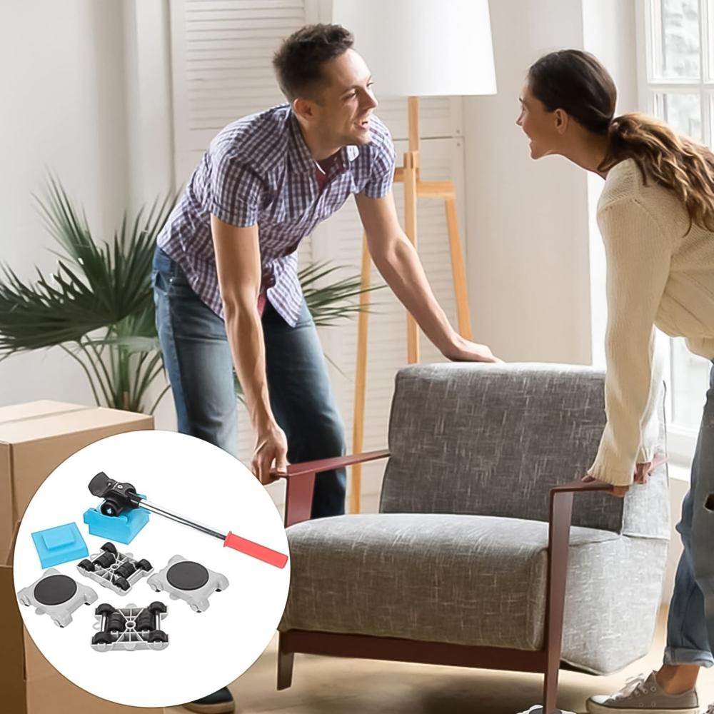 Furniture Lifter Tool Furniture Dolly, Furniture Lifters Tool Set (1 Set / 8 Pc) - Color: Mix