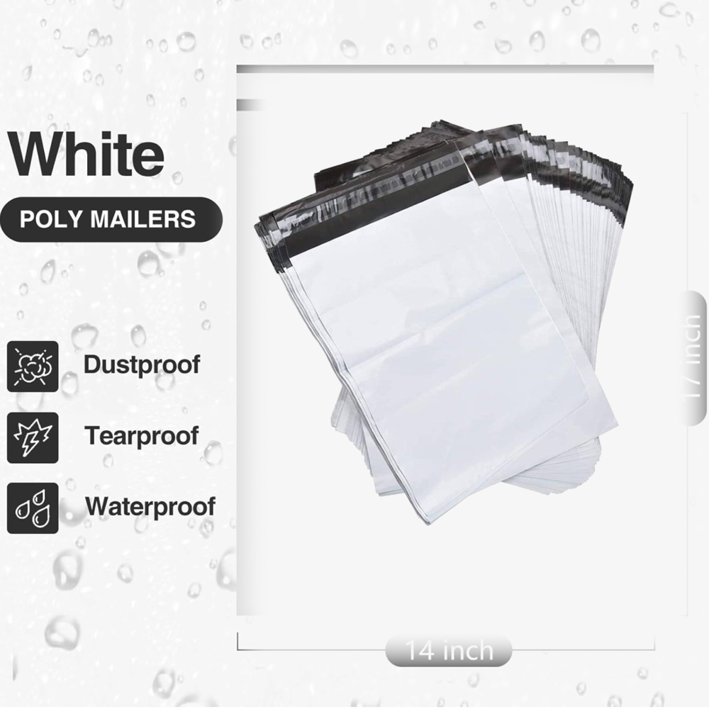 Tamper Proof Courier Bags(12X14 PLAIN 180 POD M1) - 100 pcs
