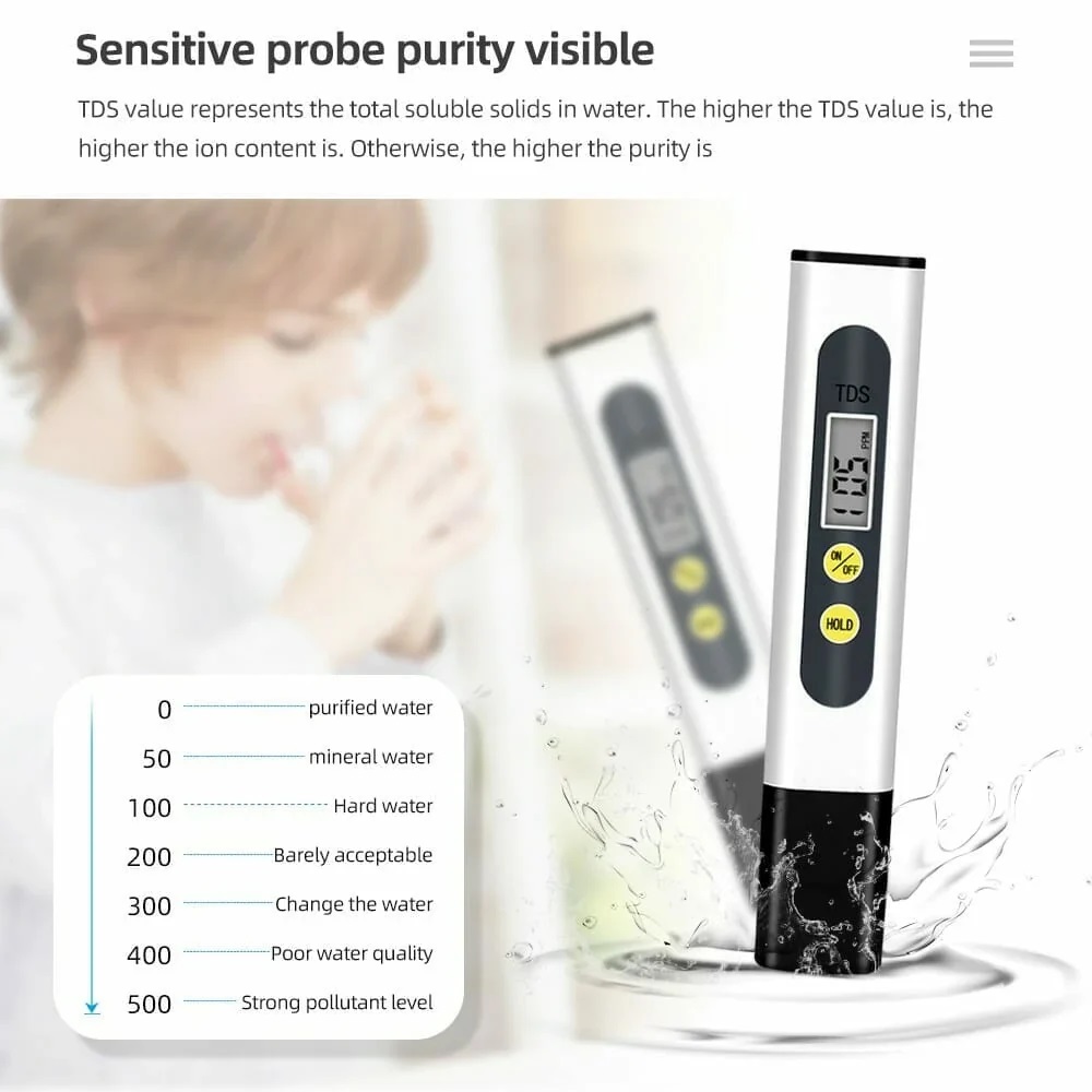 True Sense Digital TDS Meter Water filter Tester for measuring TDS3/TEMP/PPM-TDS-2