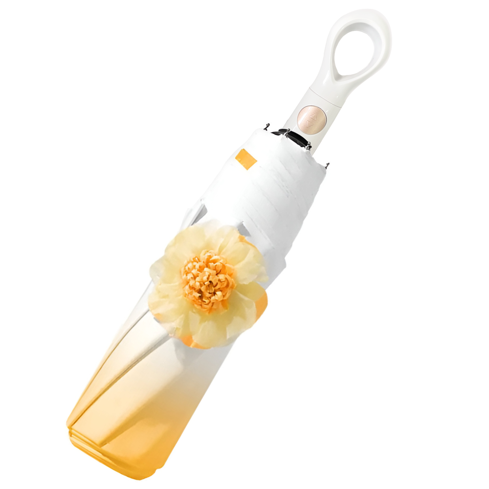 Prime Pick Mini Folding Umbrella With Flower designed  Coffee