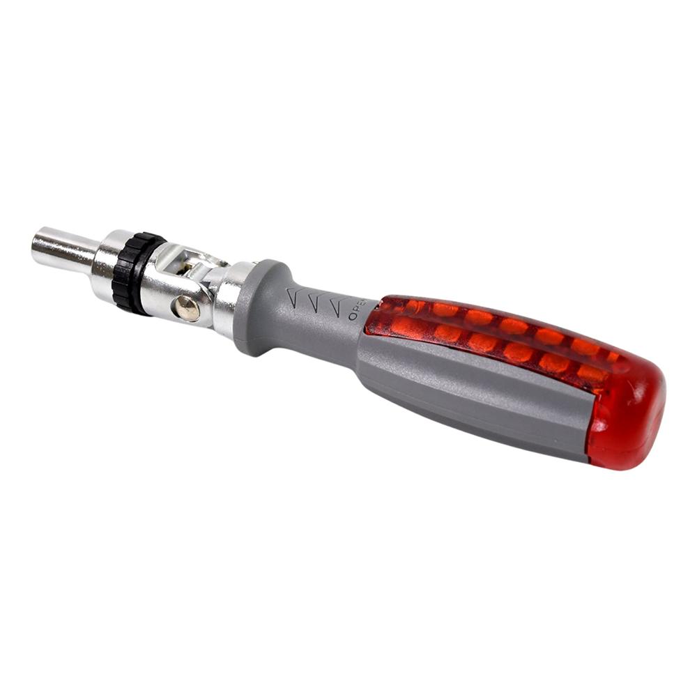 Multi Bits Ratchet Screwdriver Set, Adjustable Angle Two-Way Ratcheting (1 Set)