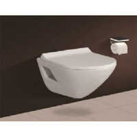 Kelly Wall Hung - Glazed Ceramic, 555x365x340 Mm, White | Rimless, Dual Flush Compatible, Soft Close Seat Option