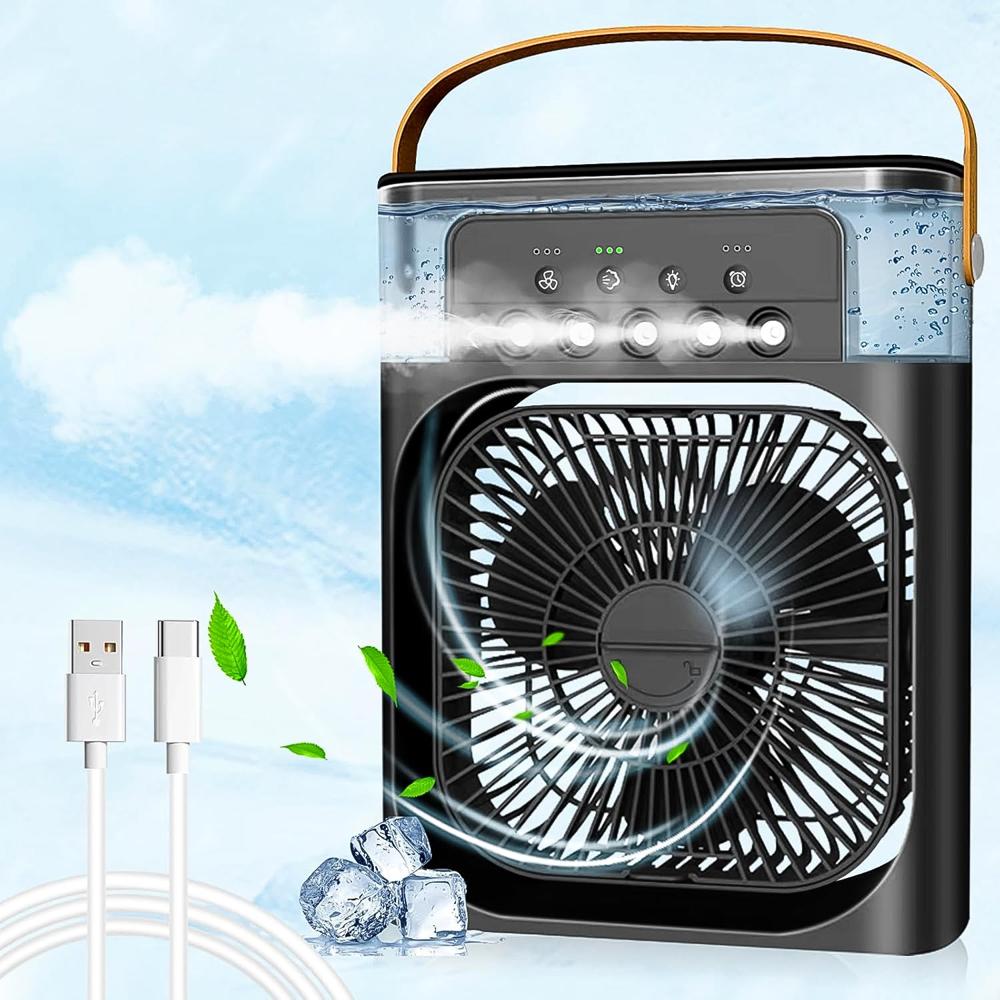 Portable Air Conditioner Fan - Personal Desk Cooling Fan (battery Not Included) - Color: Mix