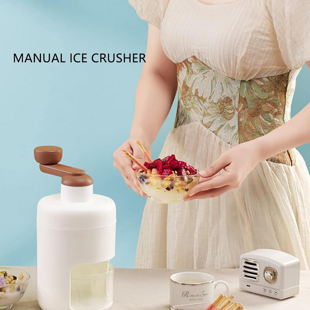 Portable Gola Maker and Ice Crusher | Manual Shaved Ice and Smoothie Machine
