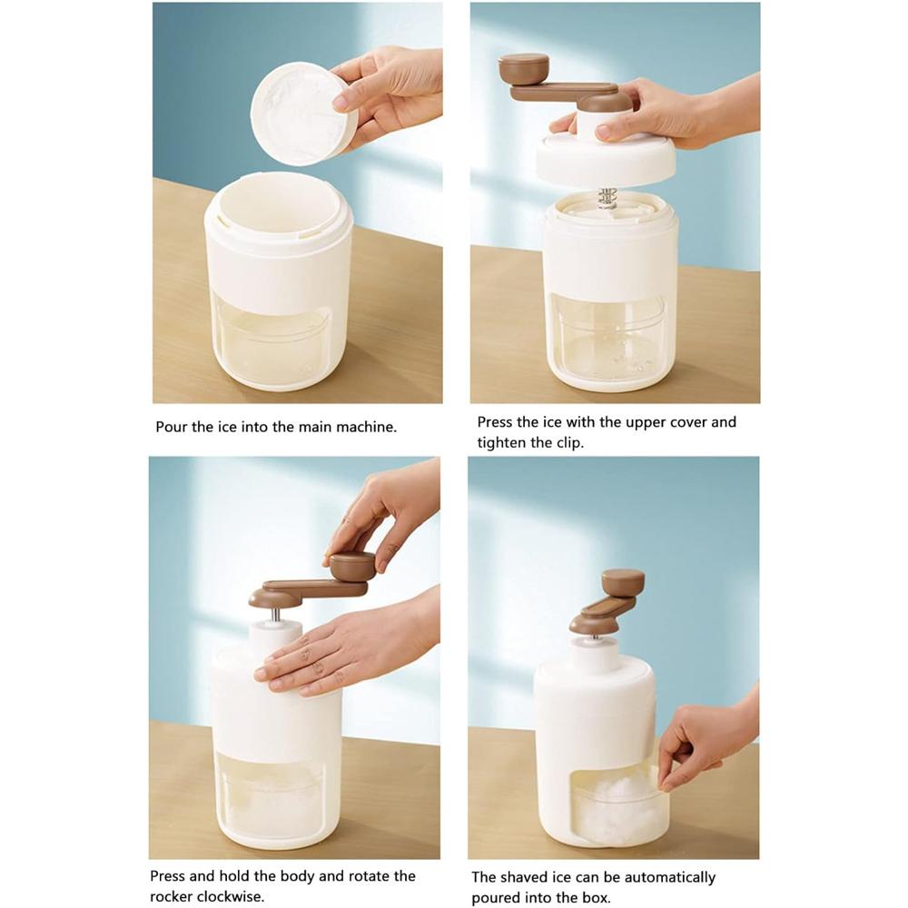 Portable Gola Maker and Ice Crusher | Manual Shaved Ice and Smoothie Machine