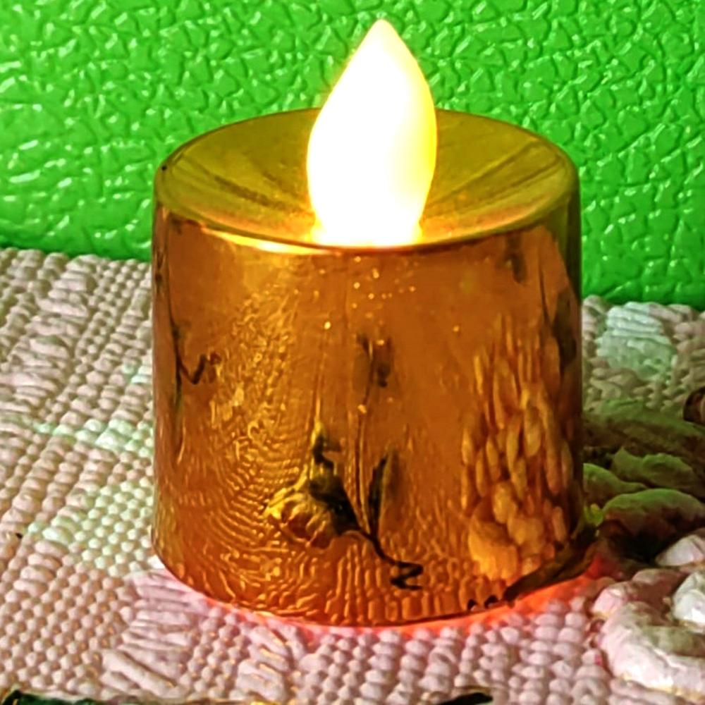 LED Tea Light Electrical Candles / Diya  Plastic Candle Lights (24 Pc Set)