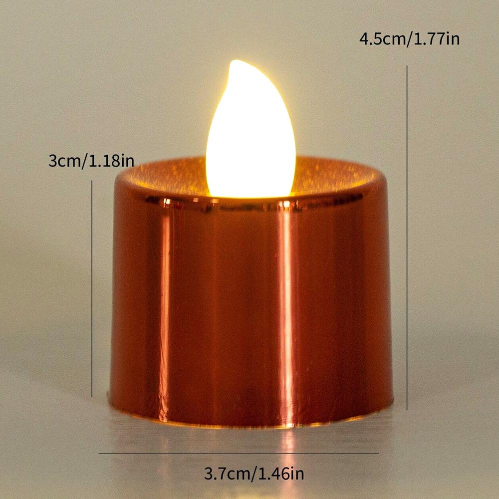 LED Tea Light Electrical Candles / Diya  Plastic Candle Lights (24 Pc Set)