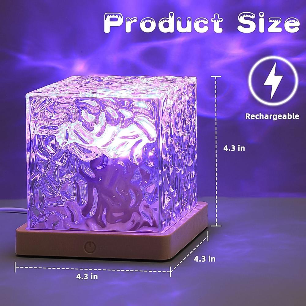 Ocean Wave Projector Lamp  3D Water Wave LED Night Light with Remote