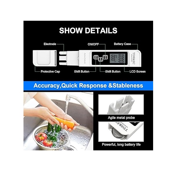  True Sense TDS & EC Meter Water Quality Testing Meter, TDS-EC