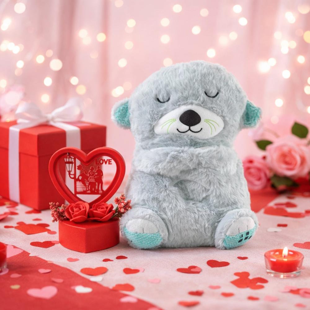 Soft Plush Teddy Bear With Heart Shaped Love Showpiece Gift Set (2 Pc Set) - Color: Mix