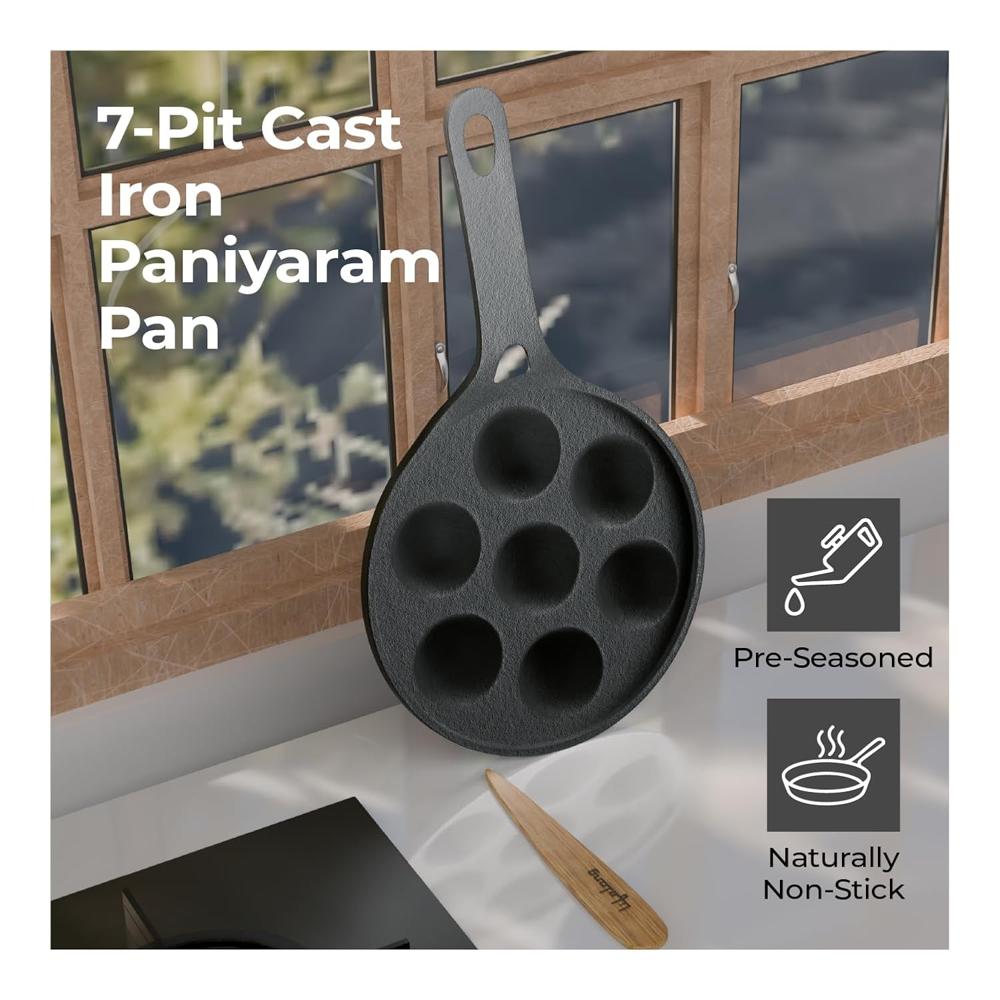 Lifelong Cast Iron Paniyaram Pan   (LLCIP012)