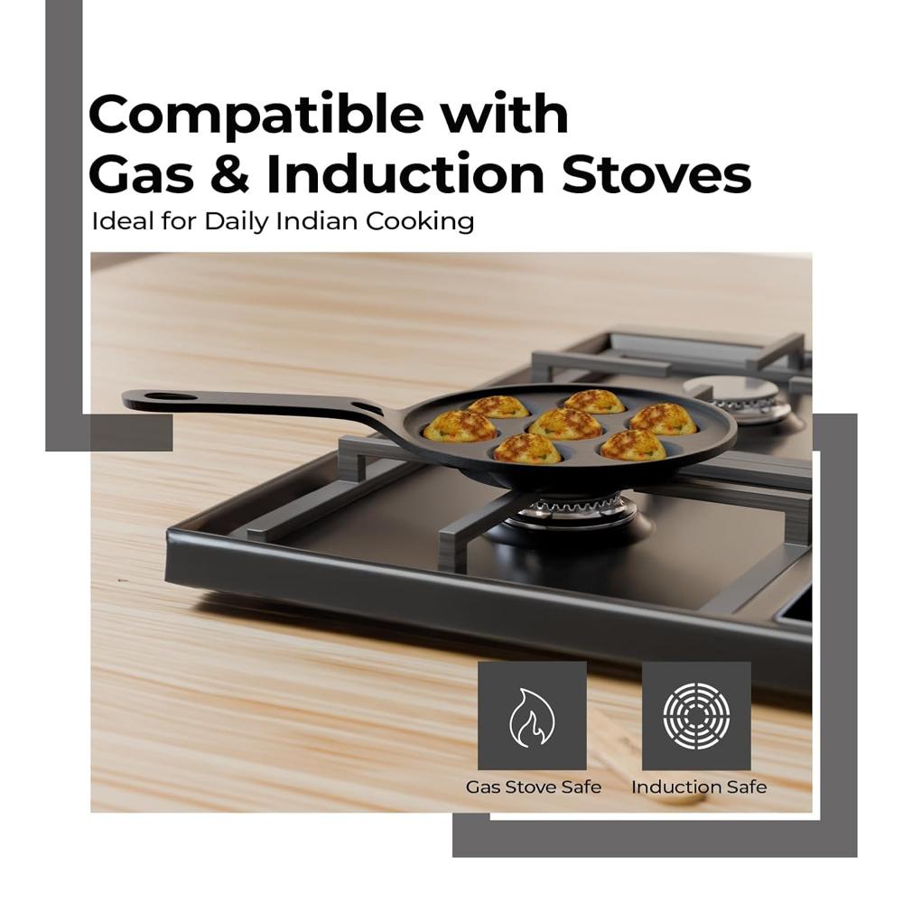 Lifelong Cast Iron Paniyaram Pan   (LLCIP012)