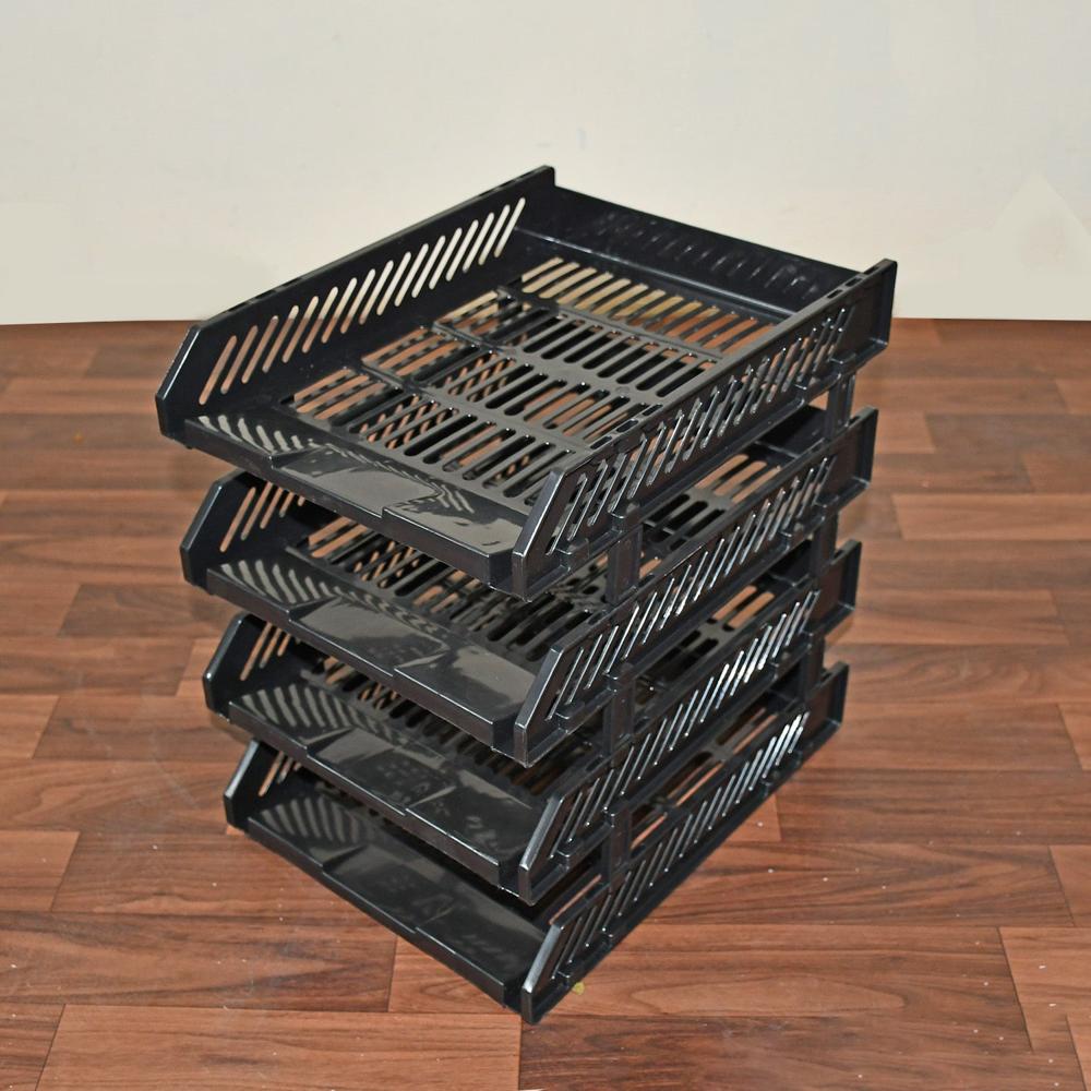 4 Layer Multifunctional File Rack with Drawers for Office Desk