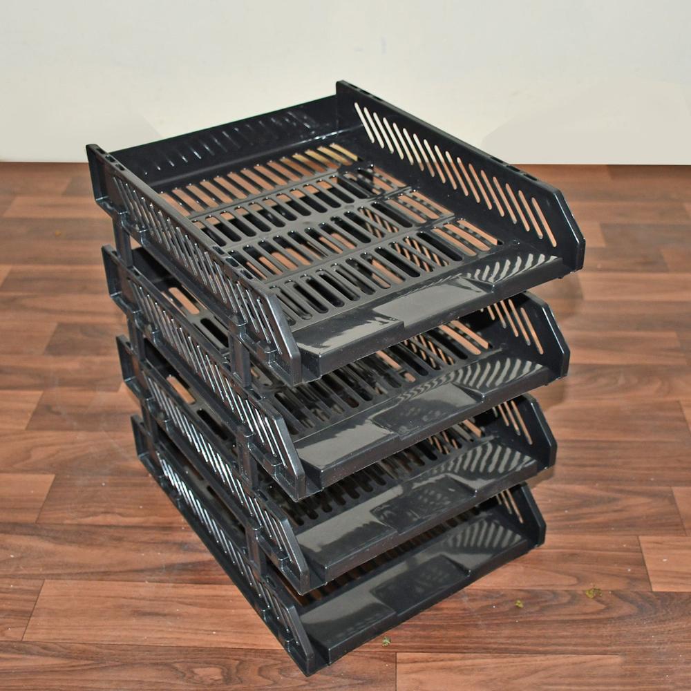 4 Layer Multifunctional File Rack with Drawers for Office Desk