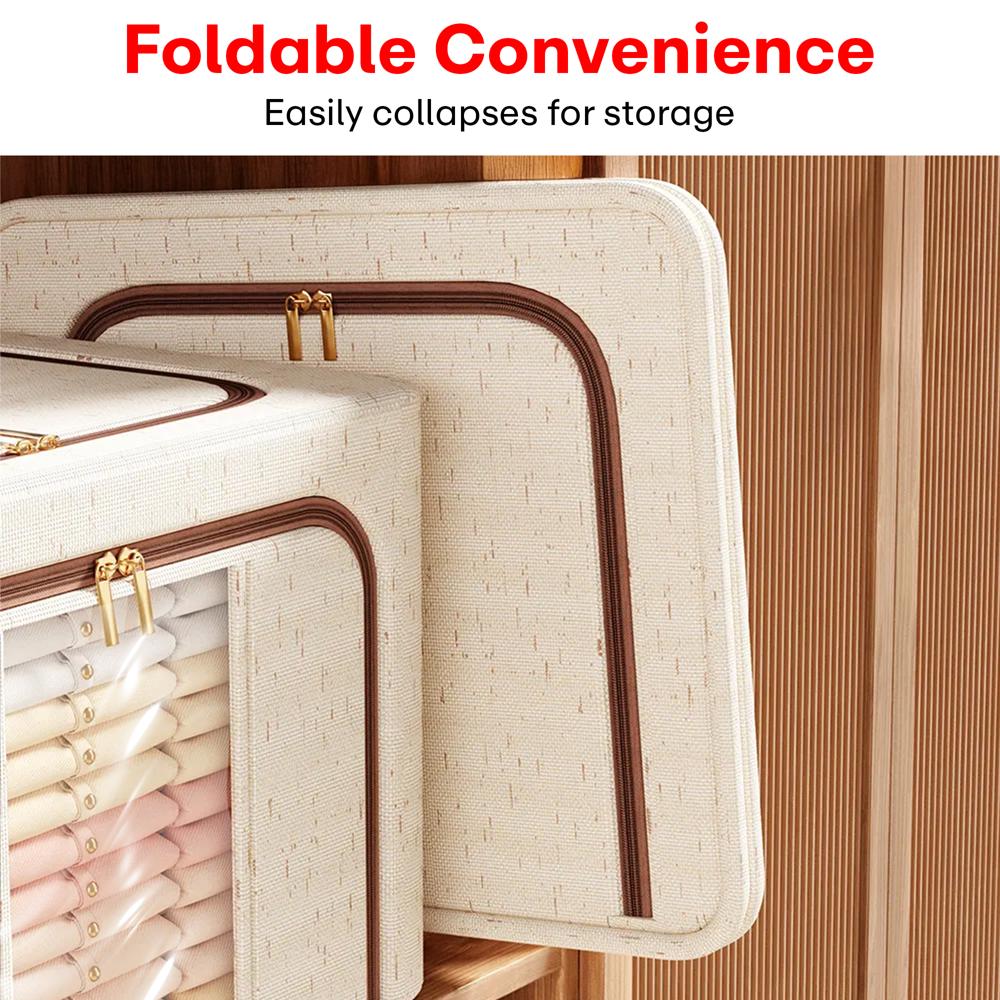 Prime Pick Cotton Linen Wardrobe Clothes Organizer