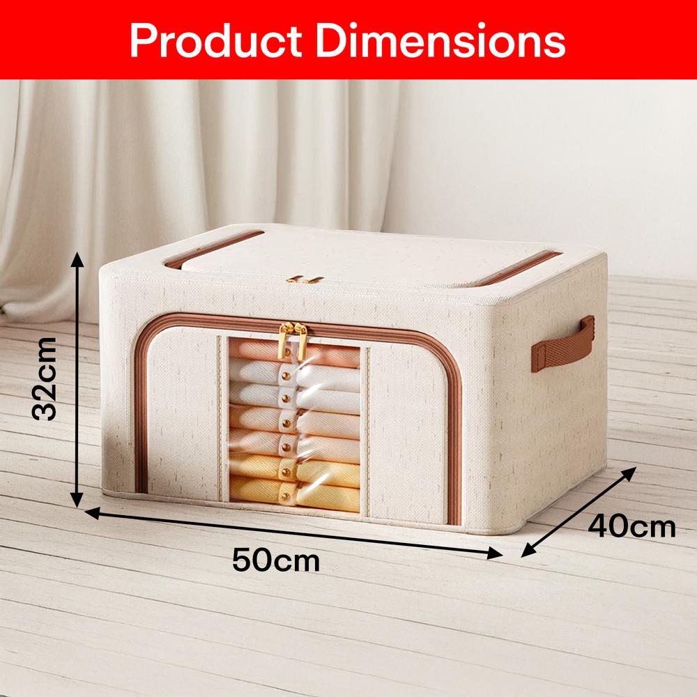 Prime Pick Cotton Linen Wardrobe Clothes Organizer